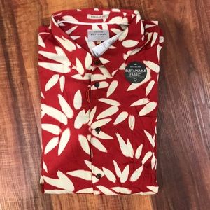 2XL red and white quicksilver shirt